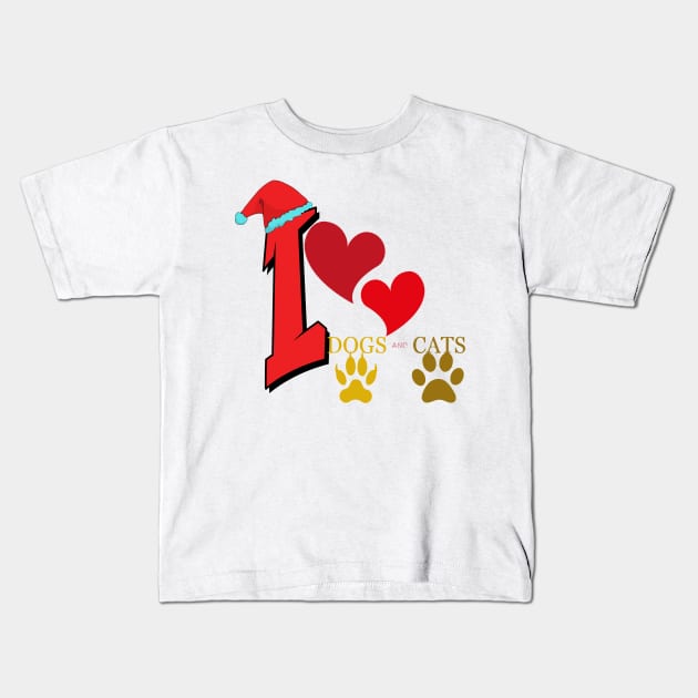 I like dogs and cats Kids T-Shirt by s-ch10